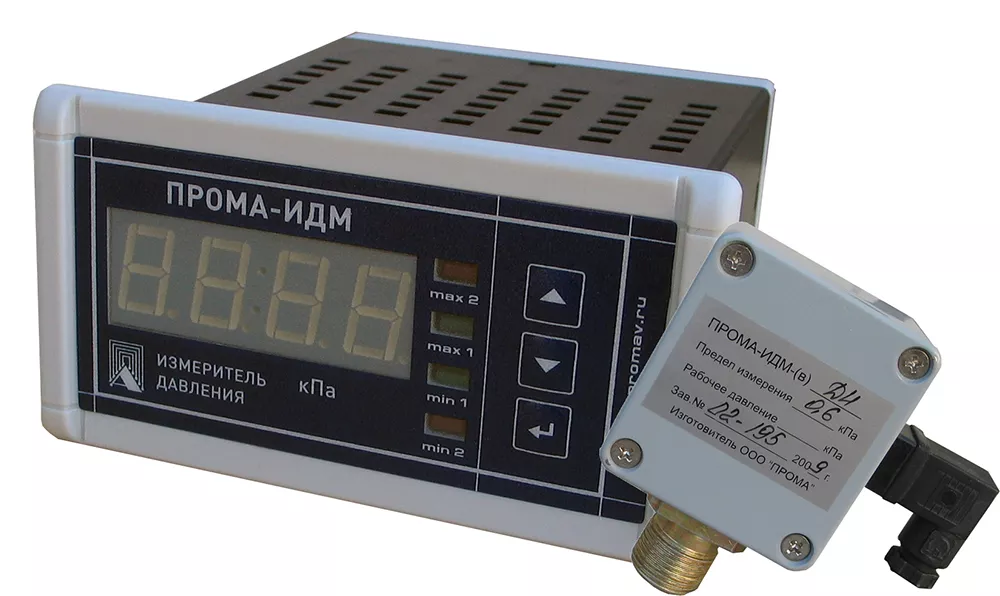 Измеритель вакуумметрического давления для щитового монтажа с выносным датчиком ПРОМА-ИДМ-016-ДВ-6-ЩВ Уровнемеры